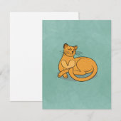 The Yellow Cat RSVP Kaartje (Voorkant / Achterkant)