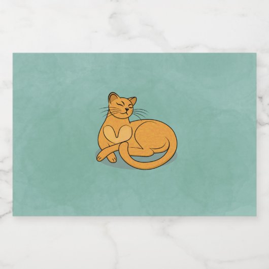 The Yellow Cat Sparkling Wijnetiket (Enkel label)