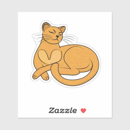 The Yellow Cat Sticker (Vel)