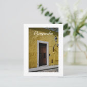 The Yellow House, Campeche, Mexico Feestdagenkaart (Staand voorkant)