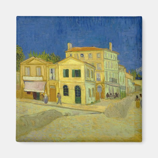 The Yellow House (F464) Van Gogh Fine Art Magneet (Voorkant)