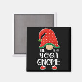 The Yoga Gnome Elf Matching Family Group Christmas Magneet (Voorkant / Achterkant)