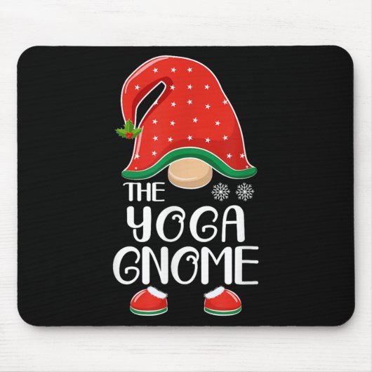 The Yoga Gnome Elf Matching Family Group Christmas Muismat (Voorkant)