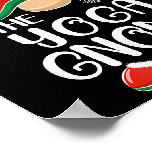 The Yoga Gnome Elf Matching Family Group Christmas Poster (Hoek)