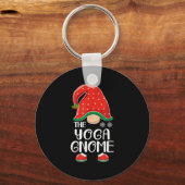 The Yoga Gnome Elf Matching Family Group Christmas Sleutelhanger (Voorkant)