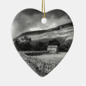 The Yorkshire Dales in mono Keramisch Ornament (Rechts)