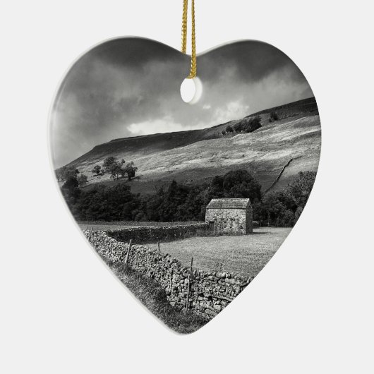 The Yorkshire Dales in mono Keramisch Ornament (Rechts)