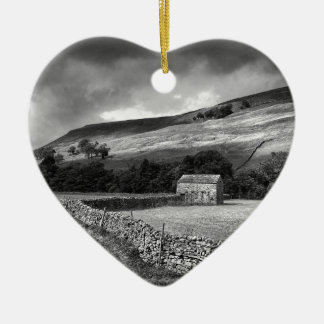 The Yorkshire Dales in mono Keramisch Ornament
