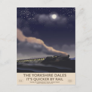The Yorkshire Dales Railway poster Briefkaart