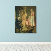 The Young Artist, c.1760 Canvas Afdruk (Insitu (Houten vloer))