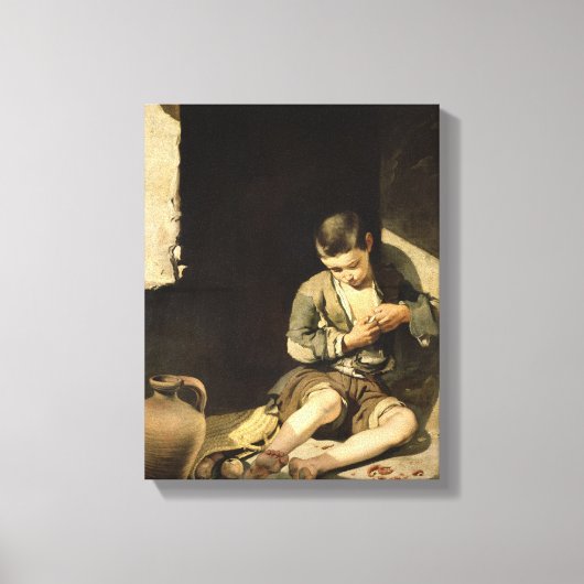 The Young Beggar, c.1650 Canvas Afdruk (Voorkant)