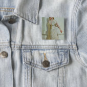 The Young Bride, 1883 Vierkante Button 5,1 Cm (In situ)
