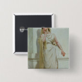 The Young Bride, 1883 Vierkante Button 5,1 Cm (Voorkant /achterkant)