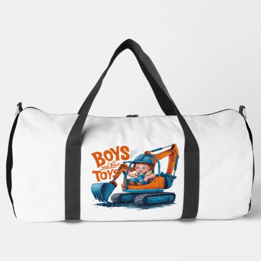 The Young Explorer: Boy on Bulldozer Plunjezak (Voorkant)