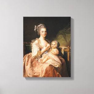 The Young Moeder, c.1770-80 Canvas Afdruk