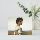 The Young Shepherdess by William-AdolpheBouguereau Briefkaart (Staand voorkant)