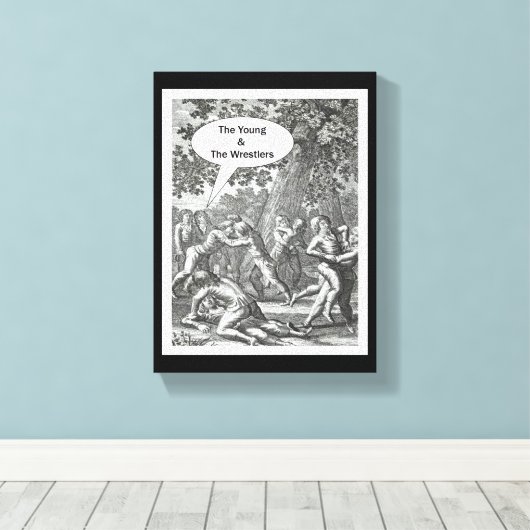 The Young & The Wrestlers Canvas Afdruk (Insitu (Houten vloer))