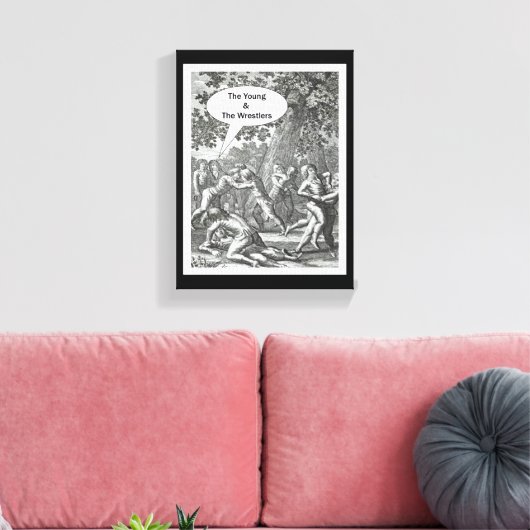 The Young & The Wrestlers Canvas Afdruk (Insitu (Woonkamer))