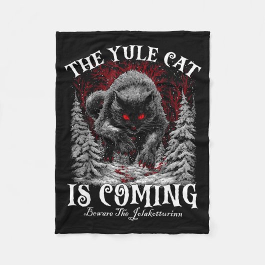 The Yule Cat Is Coming  Fleece Deken (Voorkant)