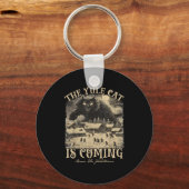 The Yule Cat Is Coming Icelandic Christmas Cat Mom Sleutelhanger (Voorkant)
