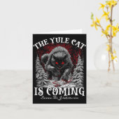 The Yule Cat Is Coming  Kaart (Gele Bloem)