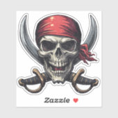 The Zee Pirate Tavern - Skull N Botten Sticker (Vel)