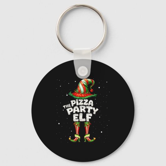 The Zza Party Elf Family Matching Group Christmas Sleutelhanger (Voorkant)
