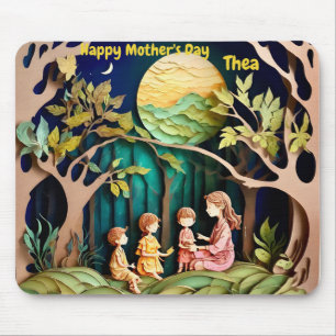 THEA ~ Moederdag ~ papiersnijden ~ Mousepad Muismat