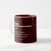 Thea Personalized Name Coffee Mug Tweekleurige Koffiemok (Voorkant links)