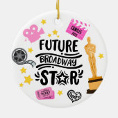 Theater Acteur Foto Kerstversiering Keramisch Ornament (Achterkant)