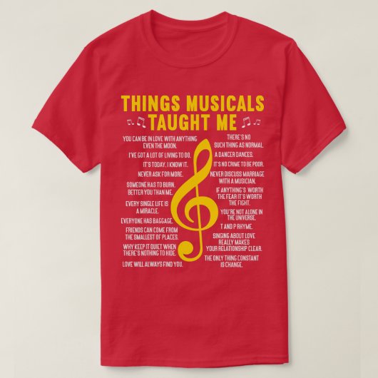 Theater Actress Broadway Musical Theater 3 T-shirt (Design voorkant)