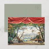 THEATER BACKDROP DECOR, BALLET GISELLE GIFT BRIEFKAART (Voorkant / Achterkant)
