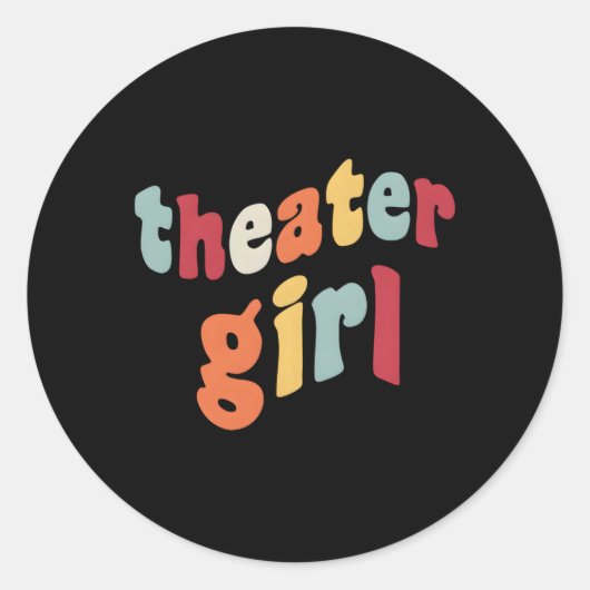 Theater Broadway Fan Theater Musical Ronde Sticker (Voorkant)