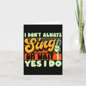 Theater Broadway Musical I Dont Always Sing  Kaart (Voorkant)