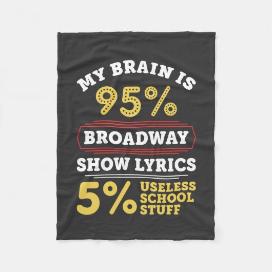 Theater - Broadway Show Lyrics cadeaus Fleece Deken (Voorkant)