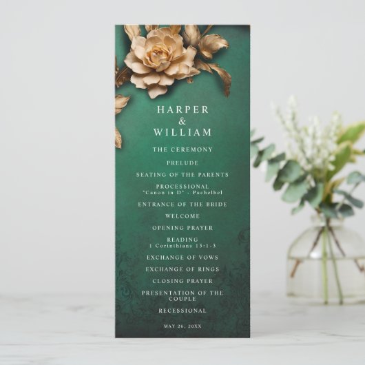 theater bruiloft programma (Staand voorkant)