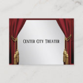 Theater Curtains Silver Screen Visitekaartje (Voorkant)
