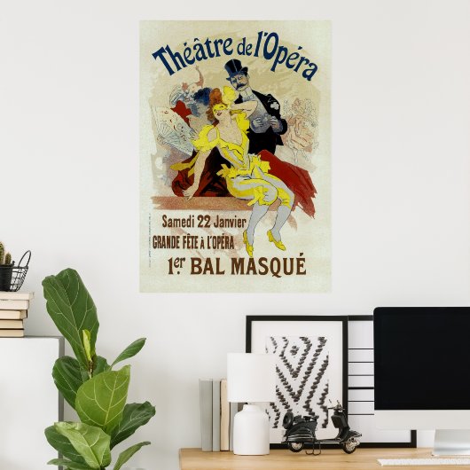 Theater de l'Opera ~ 1er Bal Masque Poster (Thuiskantoor)