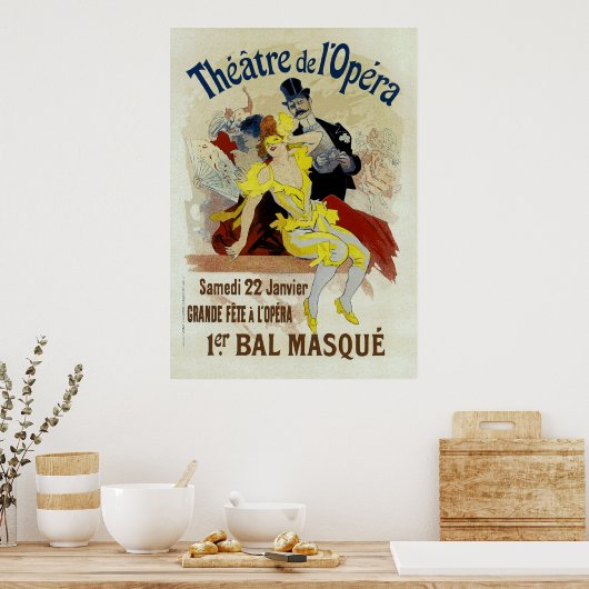 Theater de l'Opera ~ 1er Bal Masque Poster (Keuken)