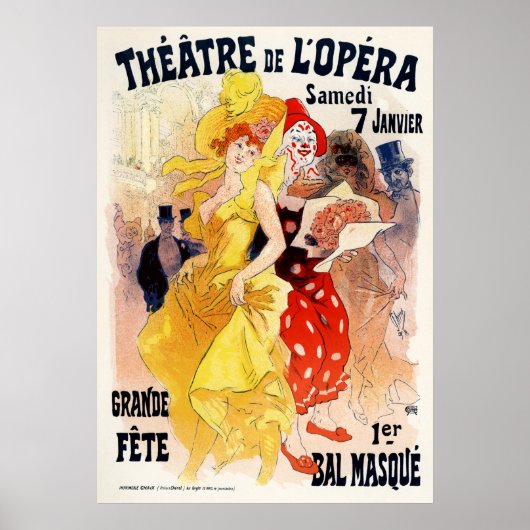 Theater de l'Opera - Grand Fete, Jules Cheret Poster (Voorkant)