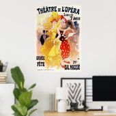 Theater de l'Opera - Grand Fete, Jules Cheret Poster (Thuiskantoor)