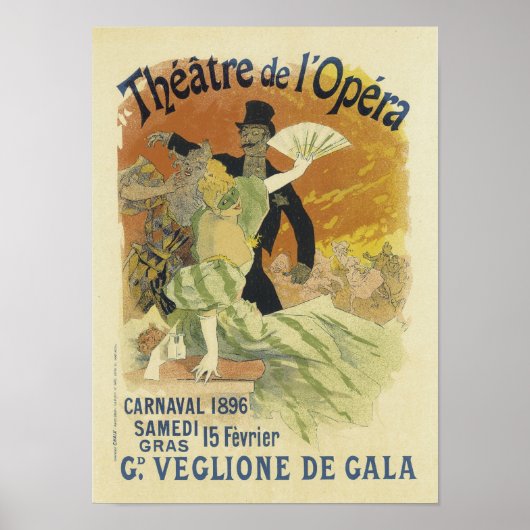 Theater De L'Opera, Jules Cheret Poster (Voorkant)
