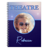 Theater Deep Royal Custom Foto en Naam Notitieboek (Voorkant)