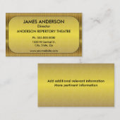 Theater die de artsquee van de Kunst uitvoert Visitekaartje (Voorkant / Achterkant)