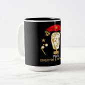 Theater Director Drama Plays Tweekleurige Koffiemok (Voorkant links)
