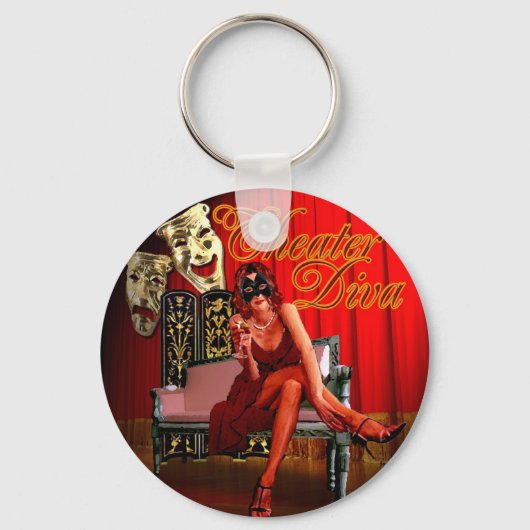 Theater Diva Collage Sleutelhanger (Voorkant)