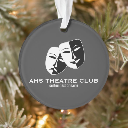 Theater Drama Club Maskers Aangepaste Thespian Naa Ornament (Boom)