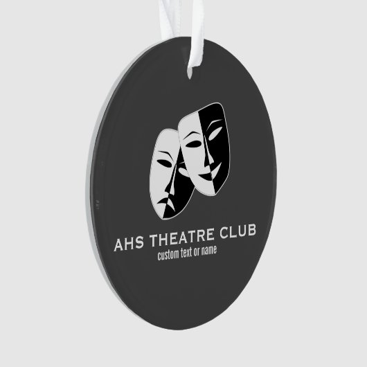 Theater Drama Club Maskers Aangepaste Thespian Naa Ornament (voorkant)