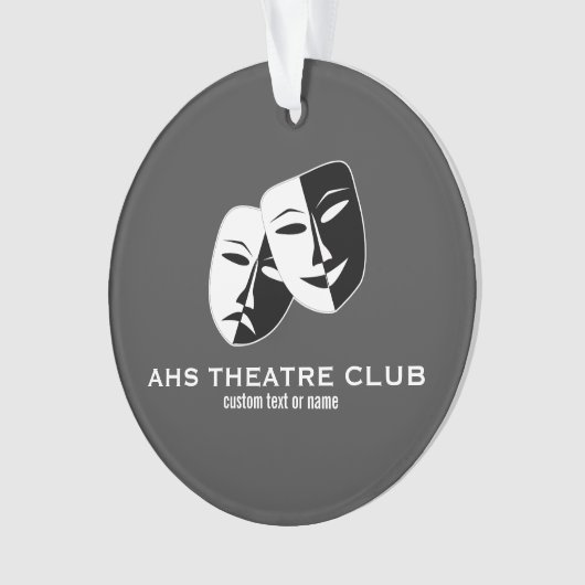 Theater Drama Club Maskers Aangepaste Thespian Naa Ornament (voorkant)