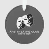 Theater Drama Club Maskers Aangepaste Thespian Naa Ornament (voorkant)